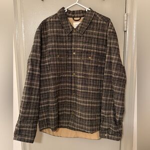 Billy Reid Men's Plaid Shirt Jacket - Black and Gray
